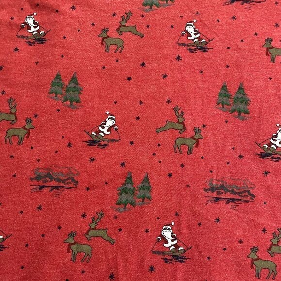 Free Planet | Santa Reindeer Christmas T-Shirt | Red | Size: Large - Picture 2 of 8